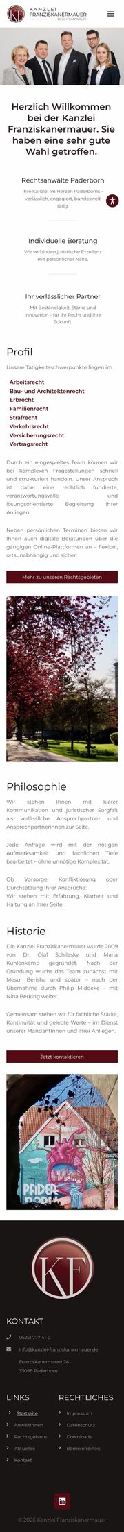 Kanzlei Franziskanermauer — Mobile