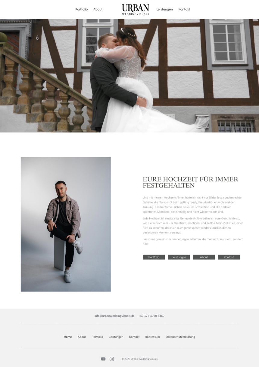 Urban Wedding Visuals — Desktop