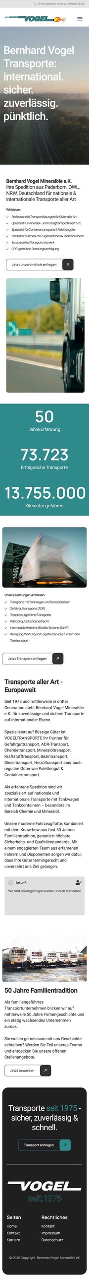 Vogel Transporte — Mobile