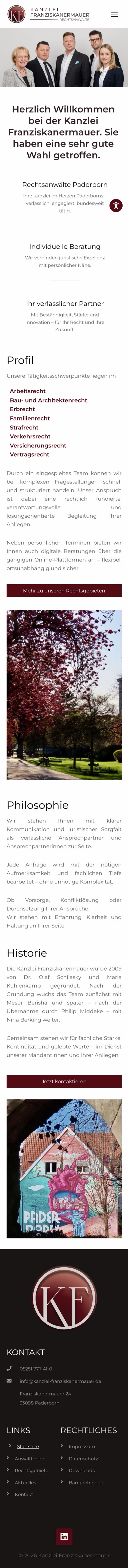 Kanzlei Franziskanermauer — Mobile