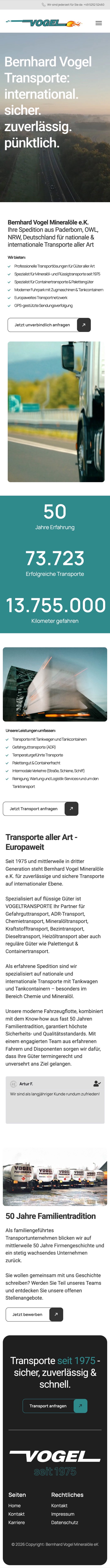 Vogel Transporte — Mobile